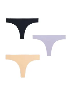 Clearance 3 pack bezszwowych gładkich stringów Bielizna