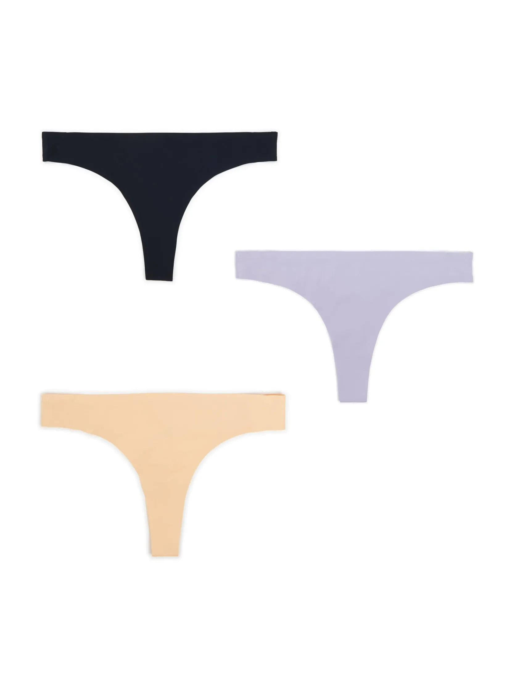 Clearance 3 pack bezszwowych gładkich stringów Bielizna