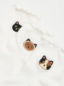 Clearance 3 pack ch skarpet z kotkami Skarpety, Rajstopy