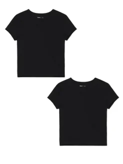 Hot 2 pack ch gładkich T-shirtów Koszulki, Topy