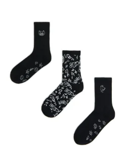 Outlet 3 pack ch skarpet z nadrukami Skarpety, Rajstopy