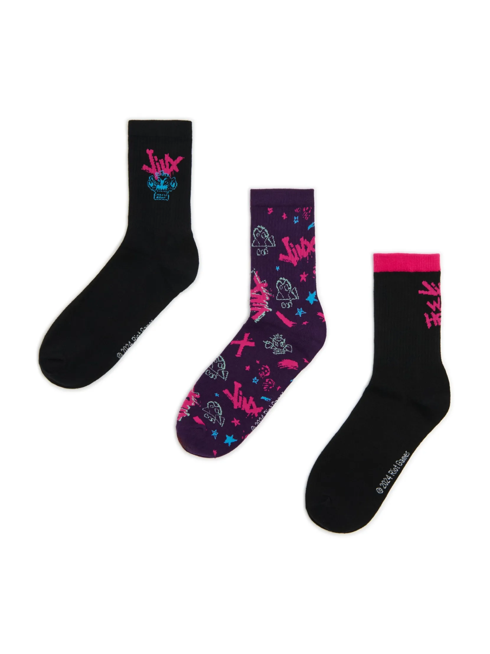 Discount 3 pack skarpet Jinx z Arcane Skarpety, Rajstopy