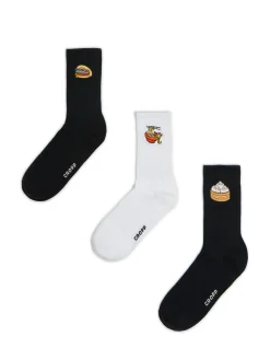 Outlet 3 pack skarpet z azjatyckim jedzeniem Skarpetki