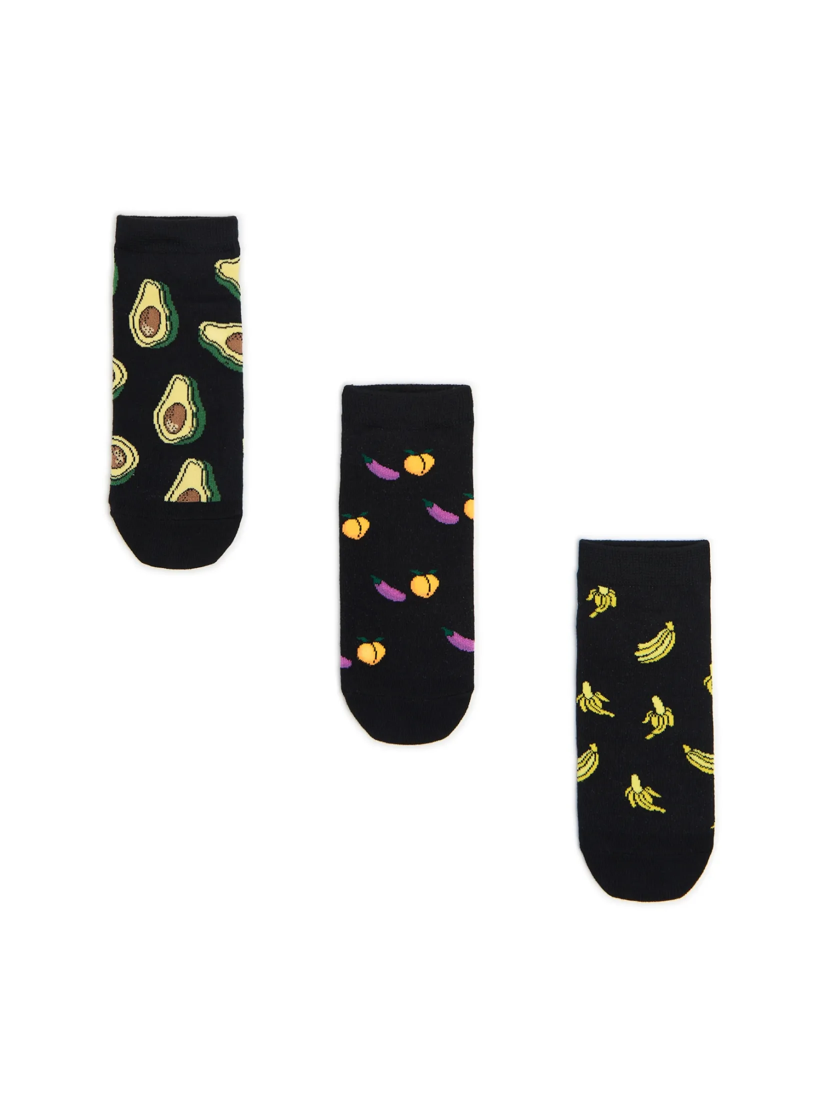 Online 3 pack skarpet z food nadrukiem Skarpetki