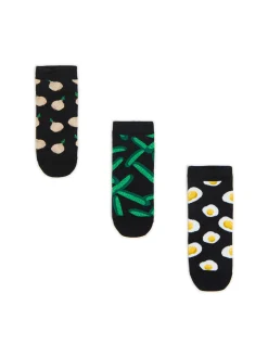 Online 3 pack skarpet z food printem Skarpetki