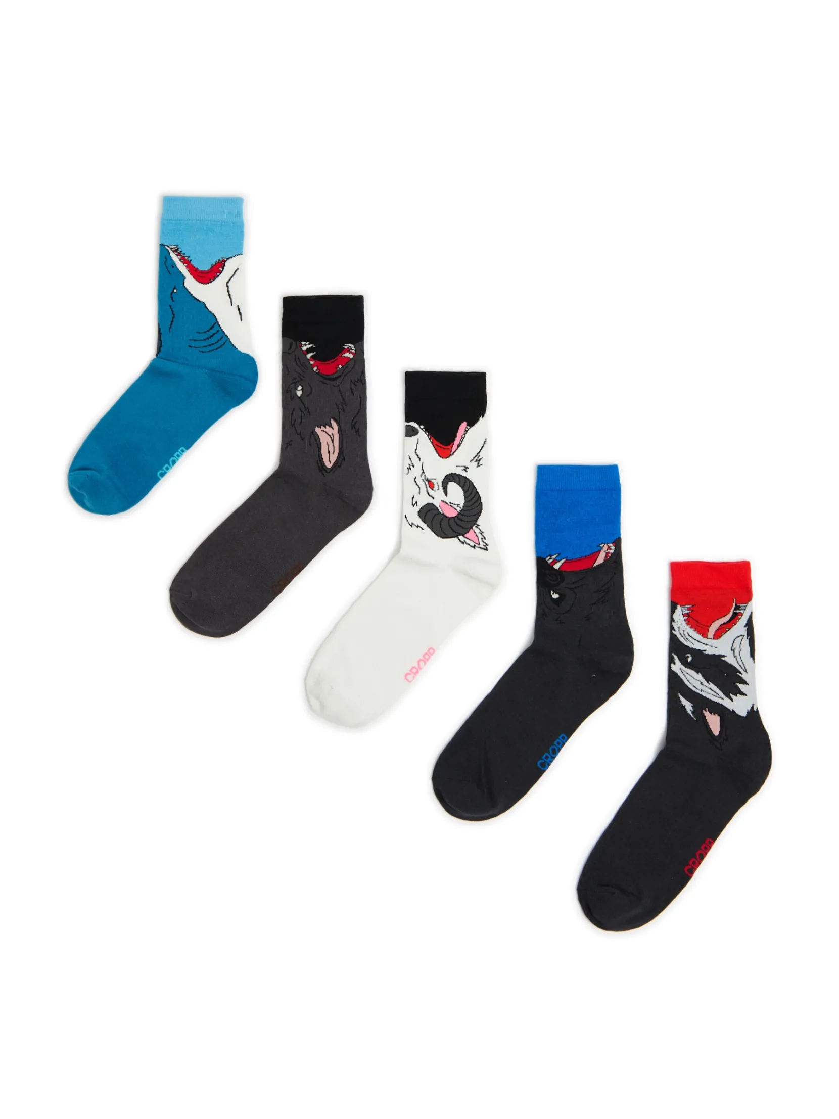 Online 5 pack skarpet ze zwierzętami Skarpetki