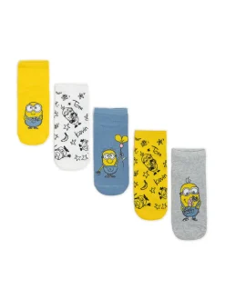 New 5 pack skarpetek z Minionkami Skarpety, Rajstopy