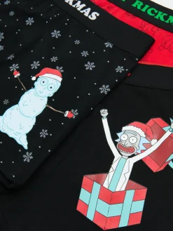 Hot 3 pack świątecznych bokserek Rick i Morty Akcesoria Świąteczne|Bokserki