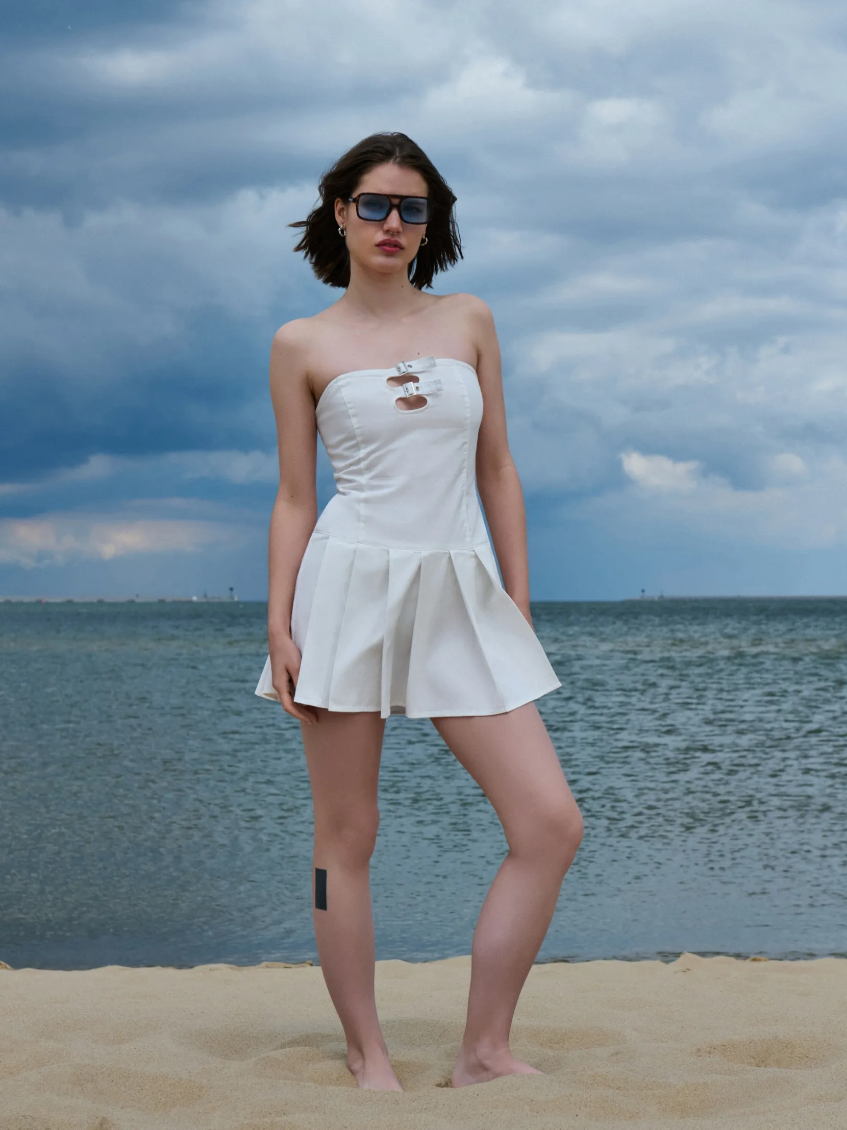 Fashion Bawełniana sukienka mini Sukienki, Kombinezony