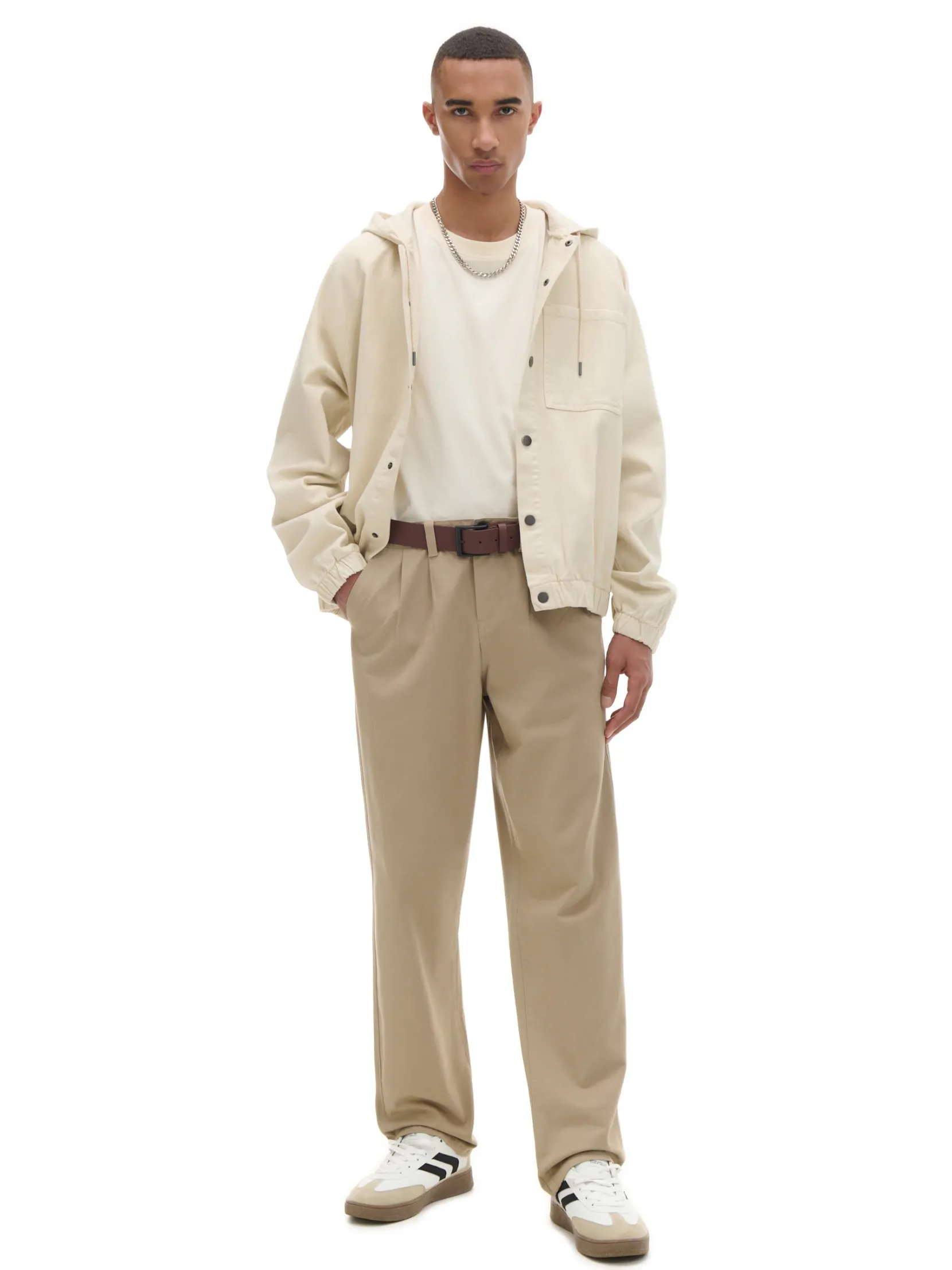 Clearance Bawełniane spodnie loose Spodnie