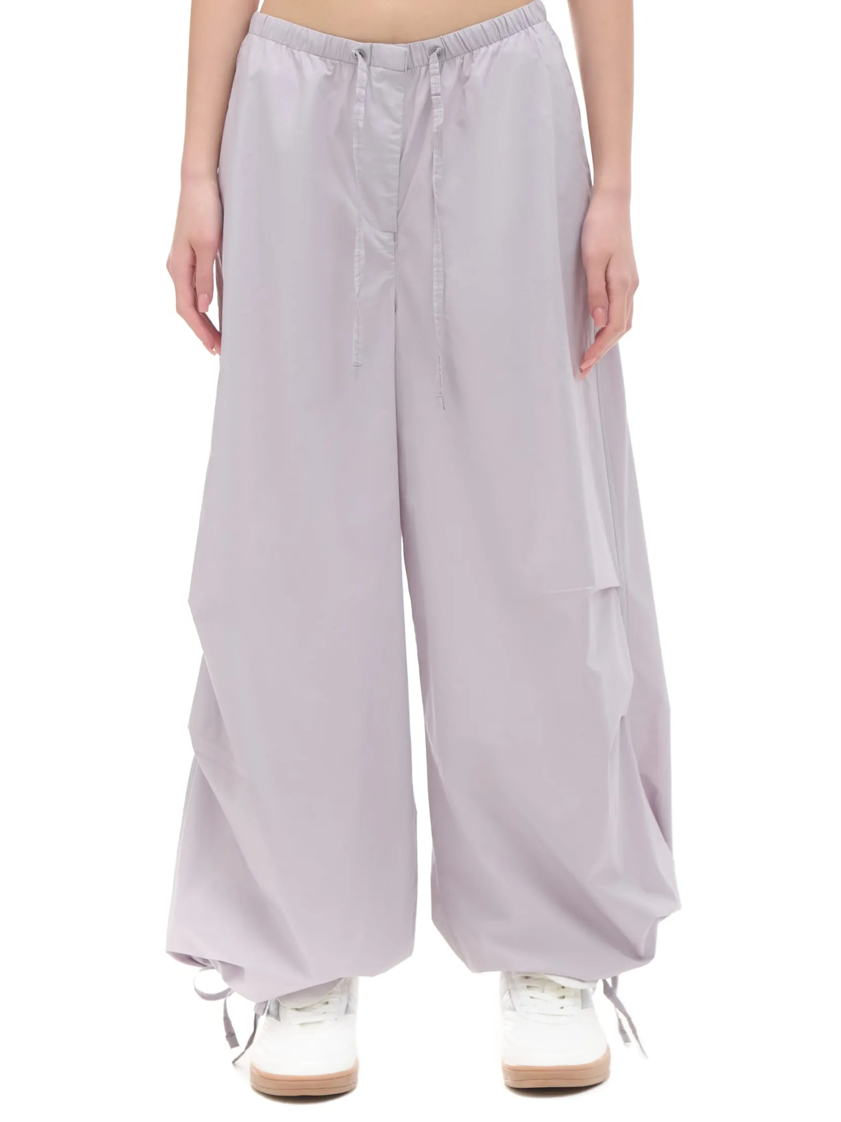 Discount Bawełniane spodnie wide leg Spodnie