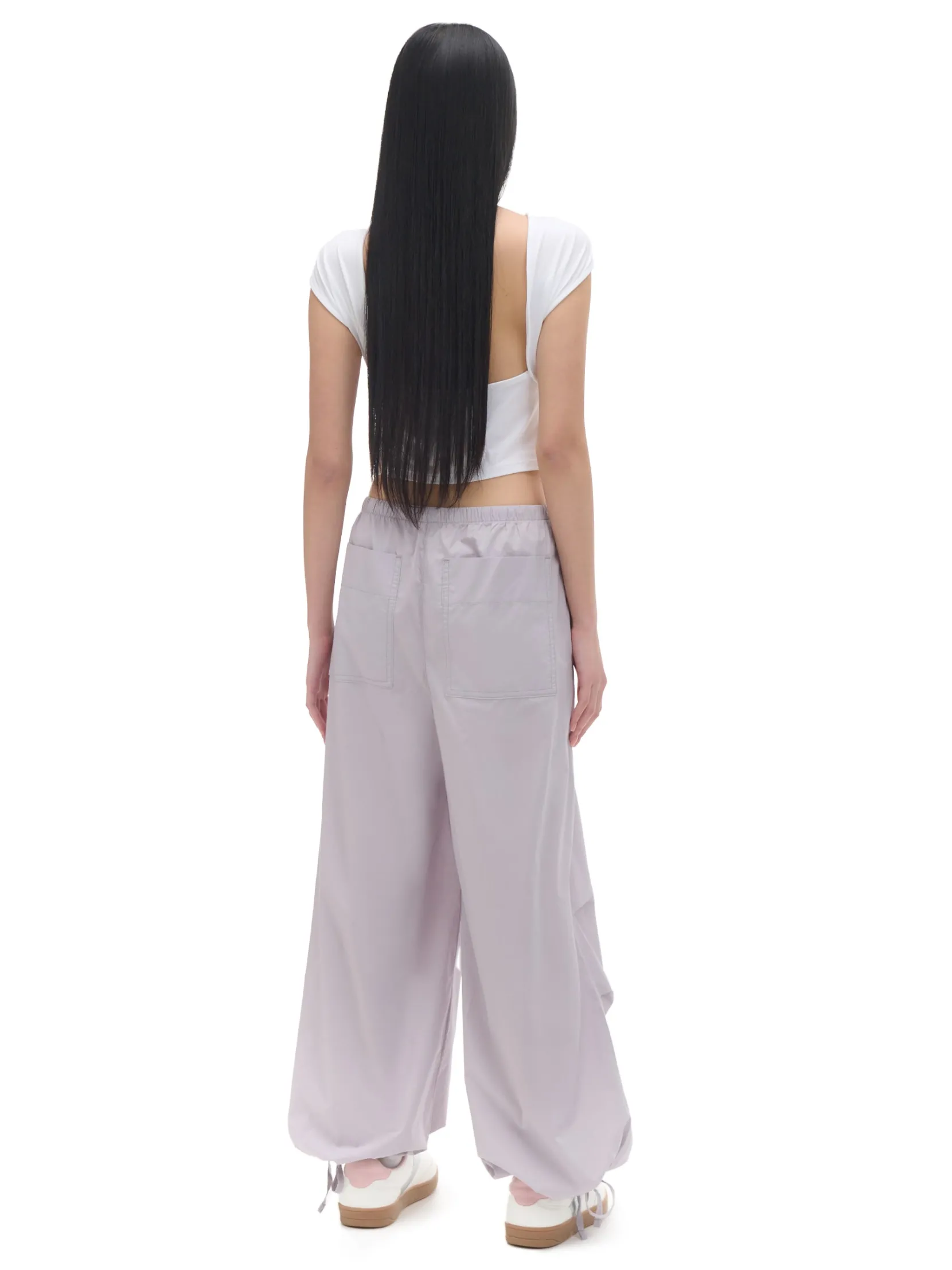 Discount Bawełniane spodnie wide leg Spodnie
