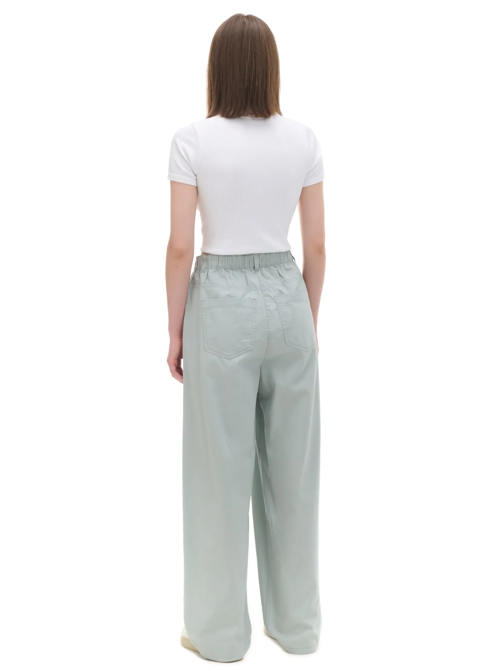 Hot Bawełniane spodnie wide leg Spodnie