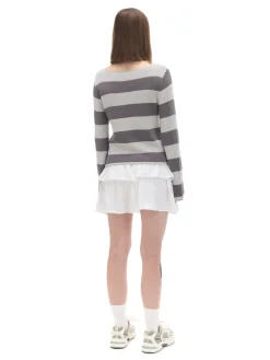 Hot Bawełniany sweter w paski Swetry
