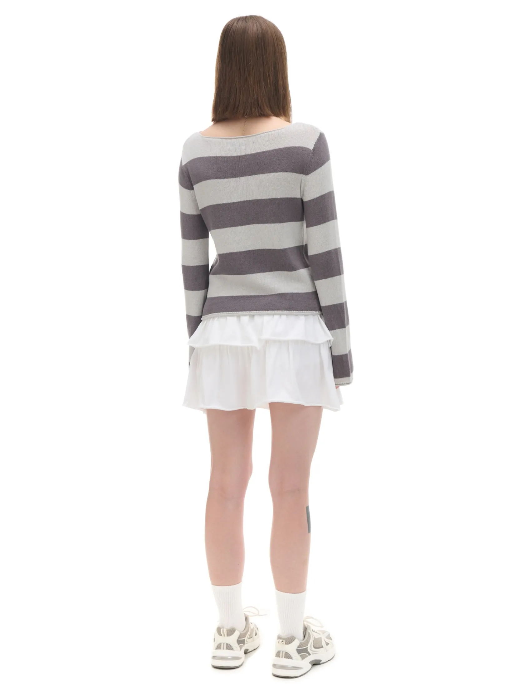 Hot Bawełniany sweter w paski Swetry