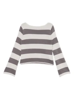 Hot Bawełniany sweter w paski Swetry
