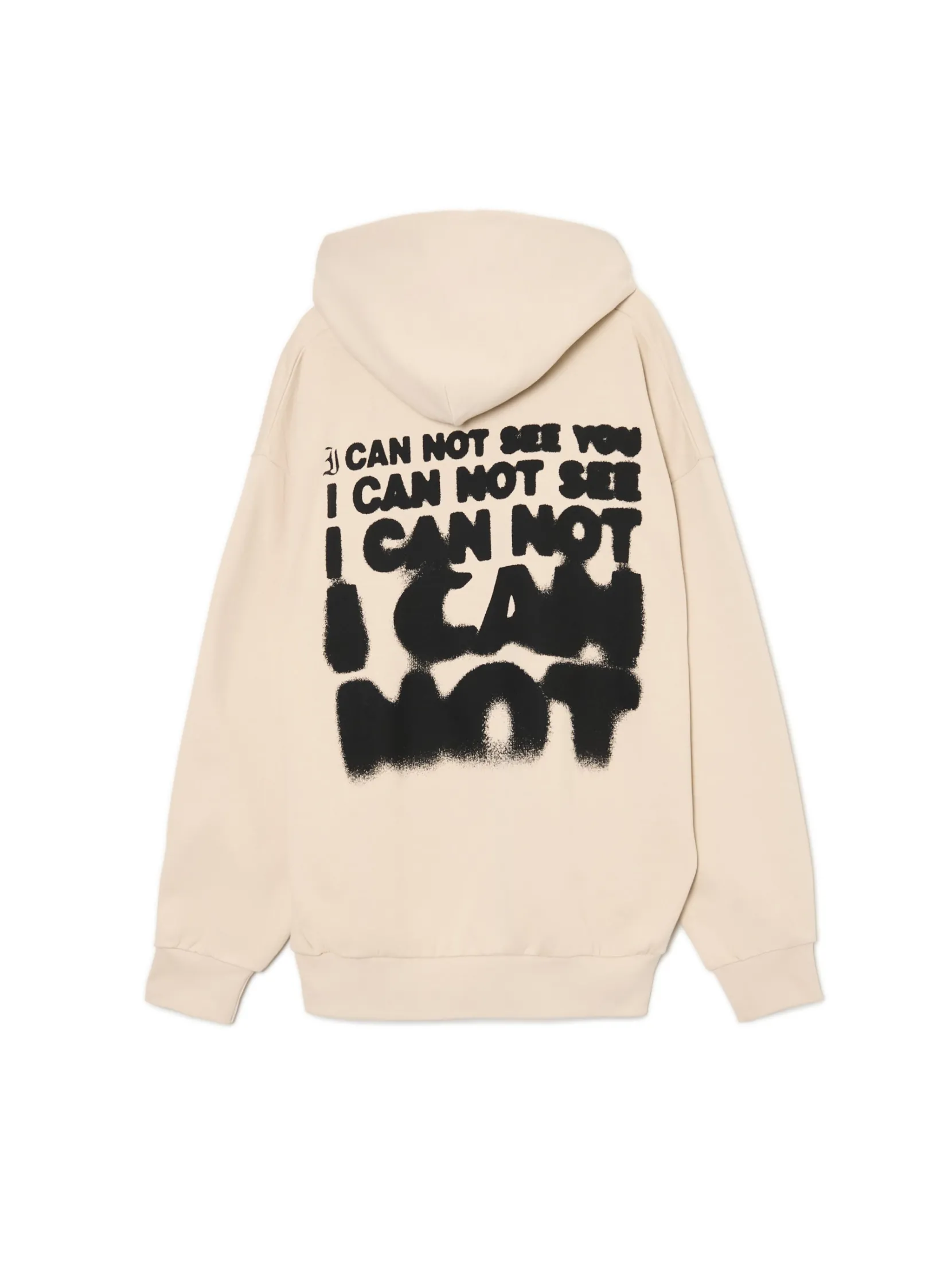 Outlet Beżowa bluza loose z kapturem Bluzy