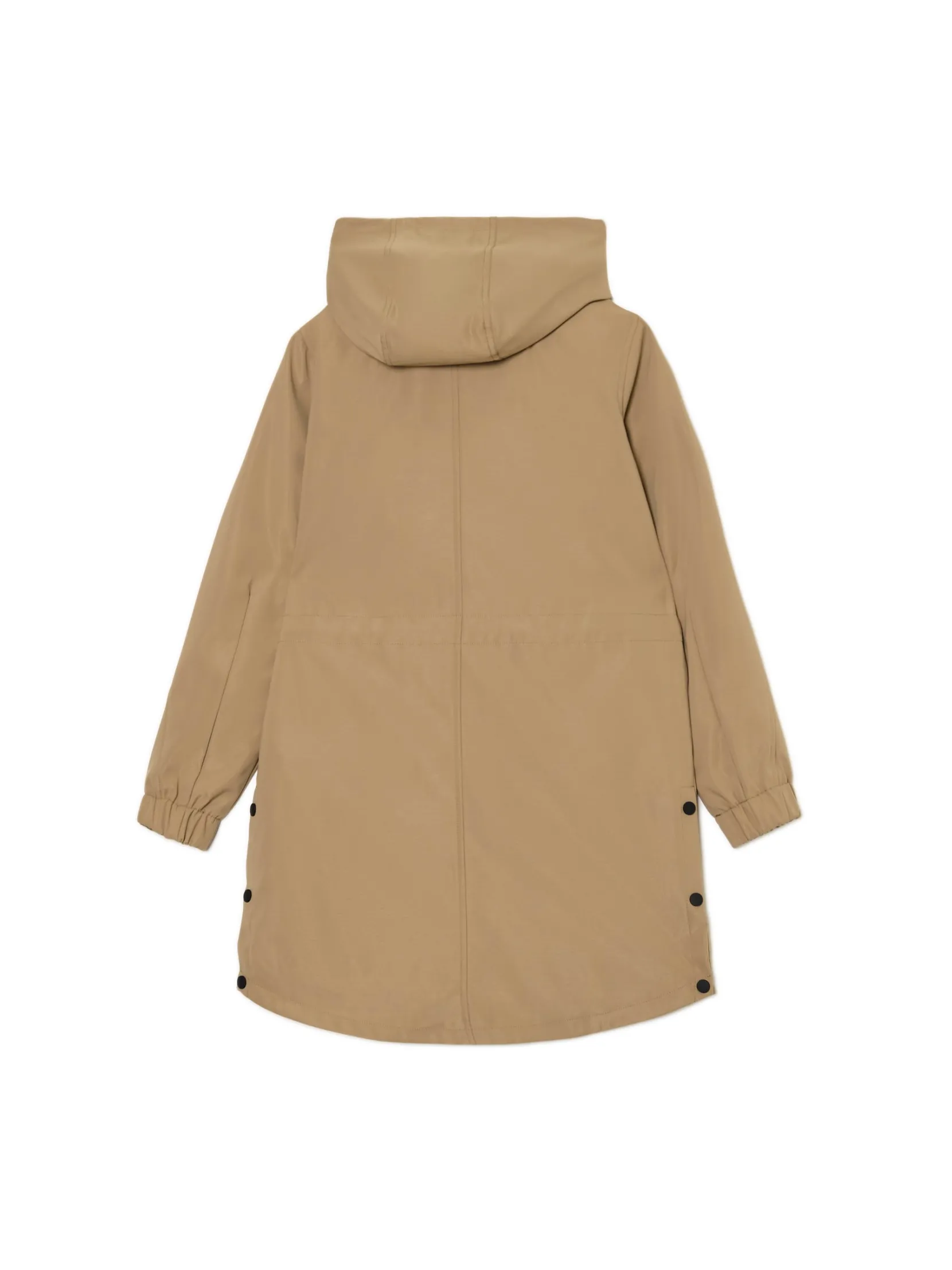 Clearance Beżowa parka z kapturem Kurtki, Płaszcze