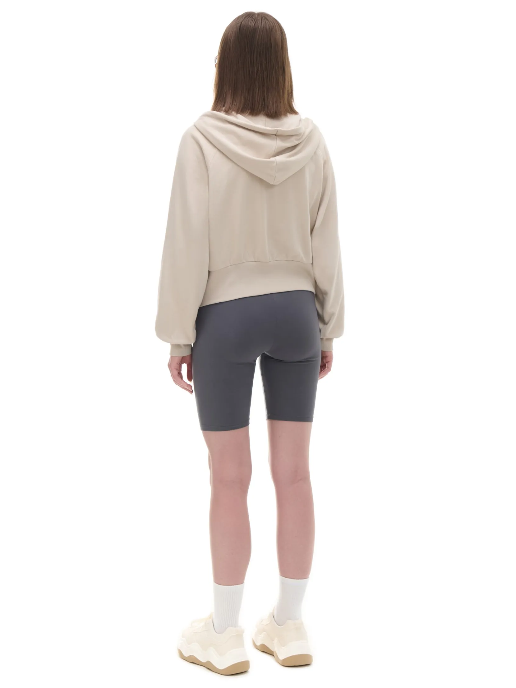 Outlet Beżowa rozpinana bluza z kapturem Bluzy