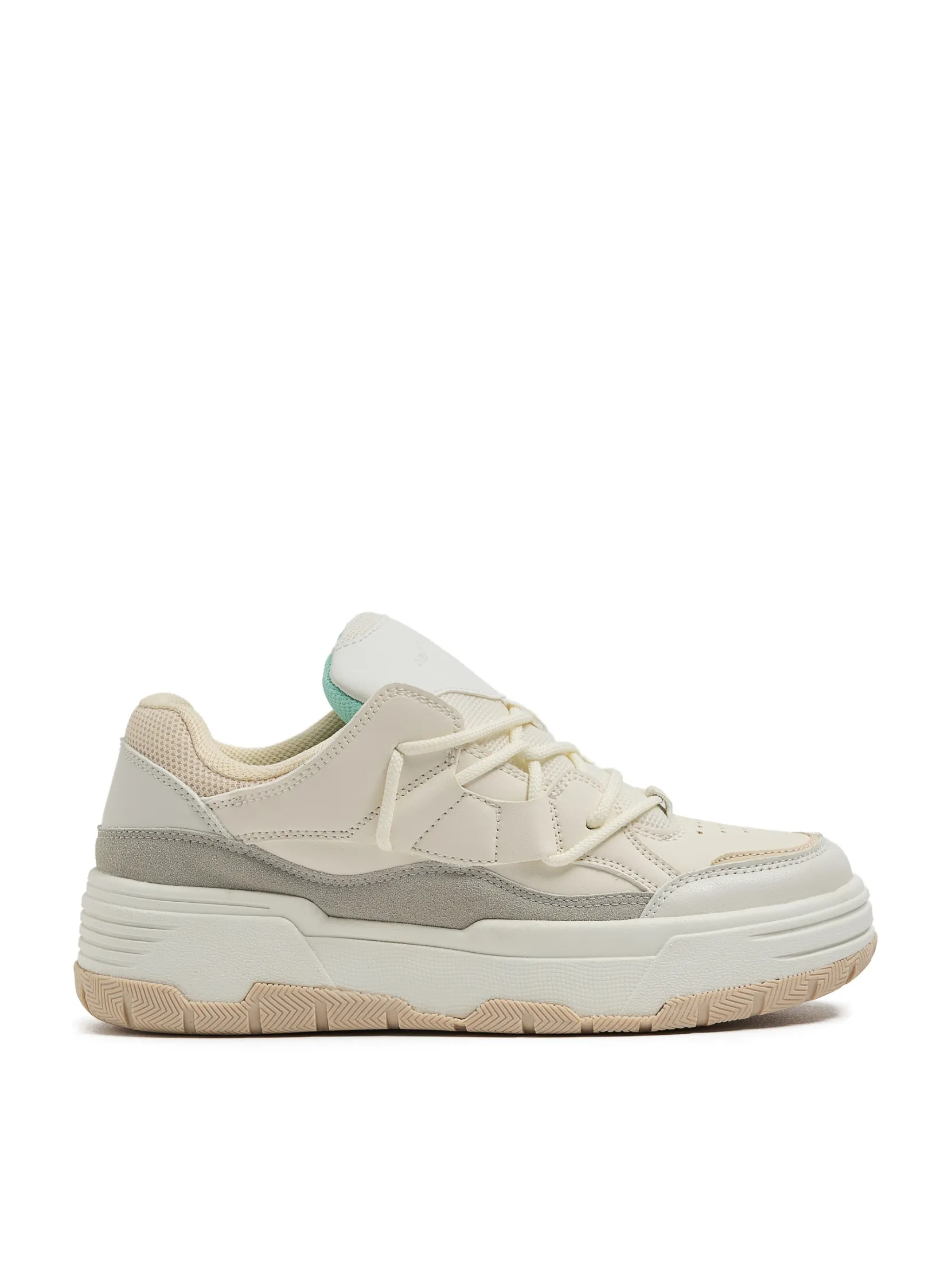 Fashion Beżowe sneakersy Sneakersy