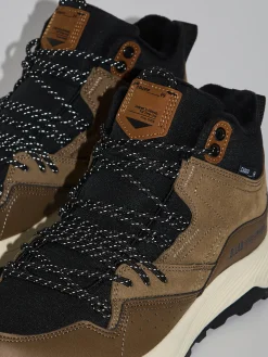 Sale Beżowe sneakersy za kostkę Sneakersy|Za Kostkę