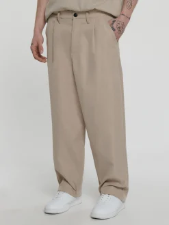 Online Beżowe spodnie loose ADU.LTD Spodnie