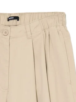 Sale Beżowe spodnie wide leg Spodnie