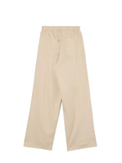 Sale Beżowe spodnie wide leg Spodnie