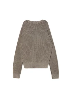 Hot sweter z prążkowanej dzianiny Swetry