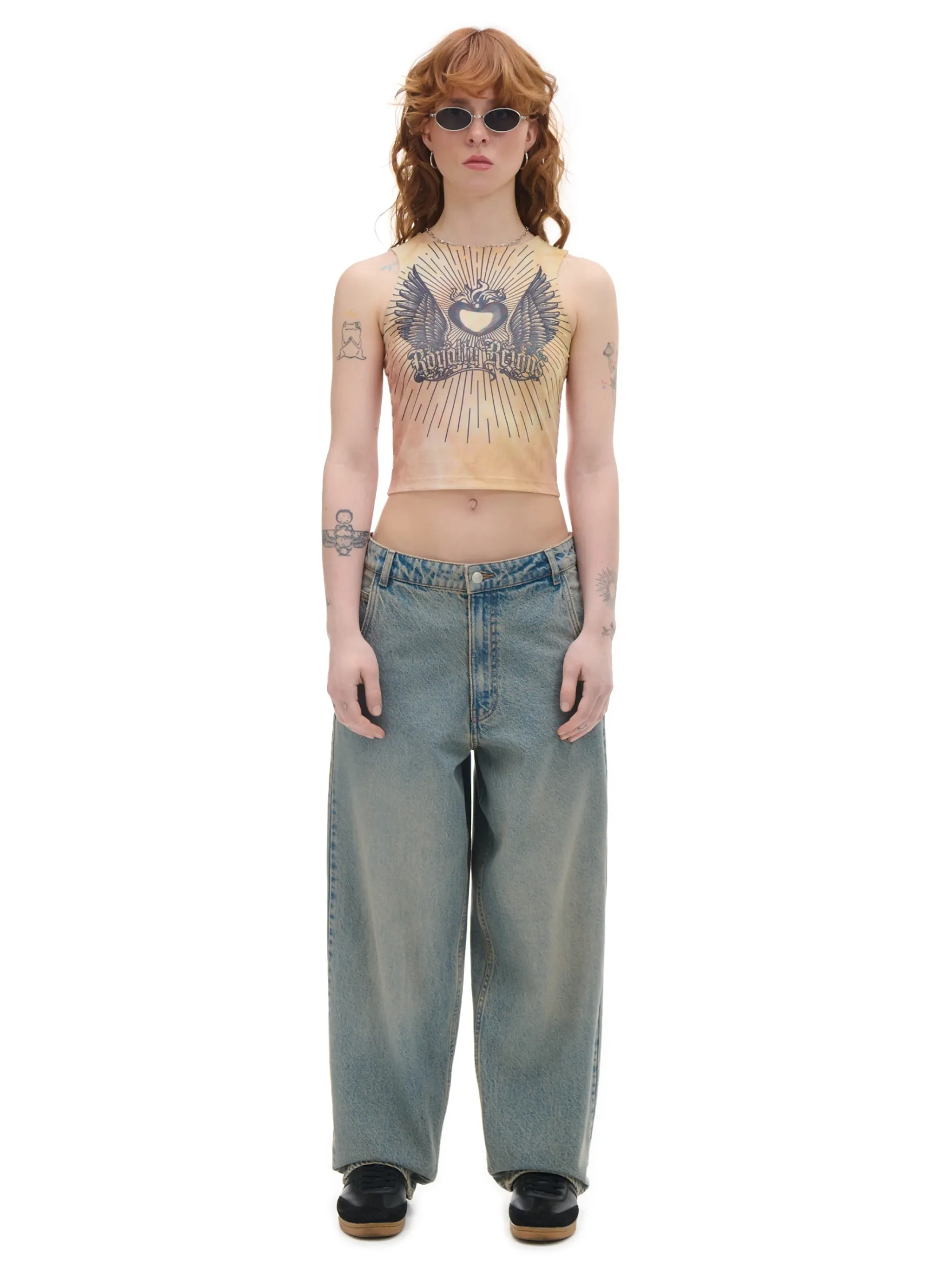 Best Beżowy top z efektem tie-dye Koszulki, Topy