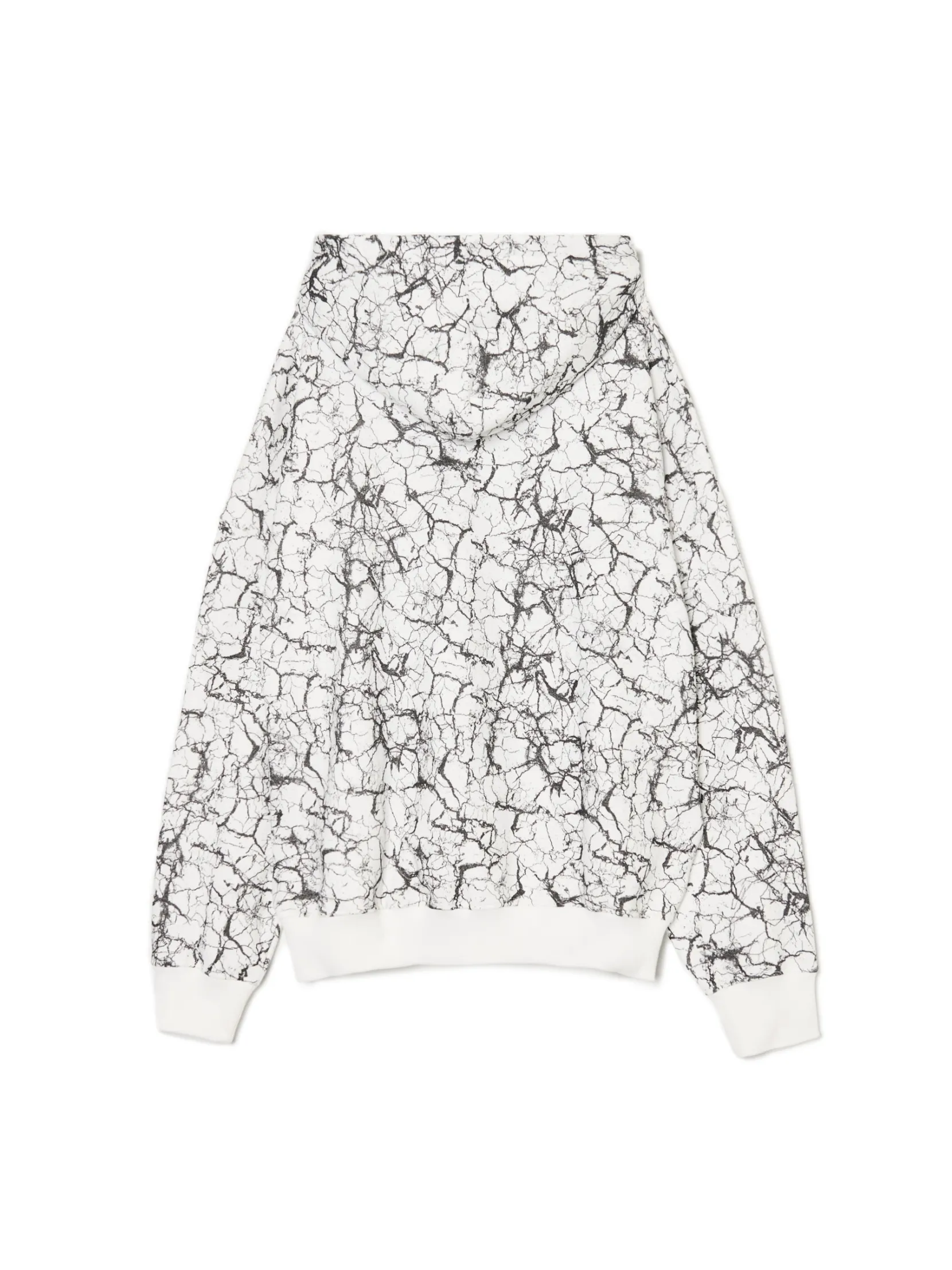 Online Biała bluza hoodie z nadrukiem all over Bluzy
