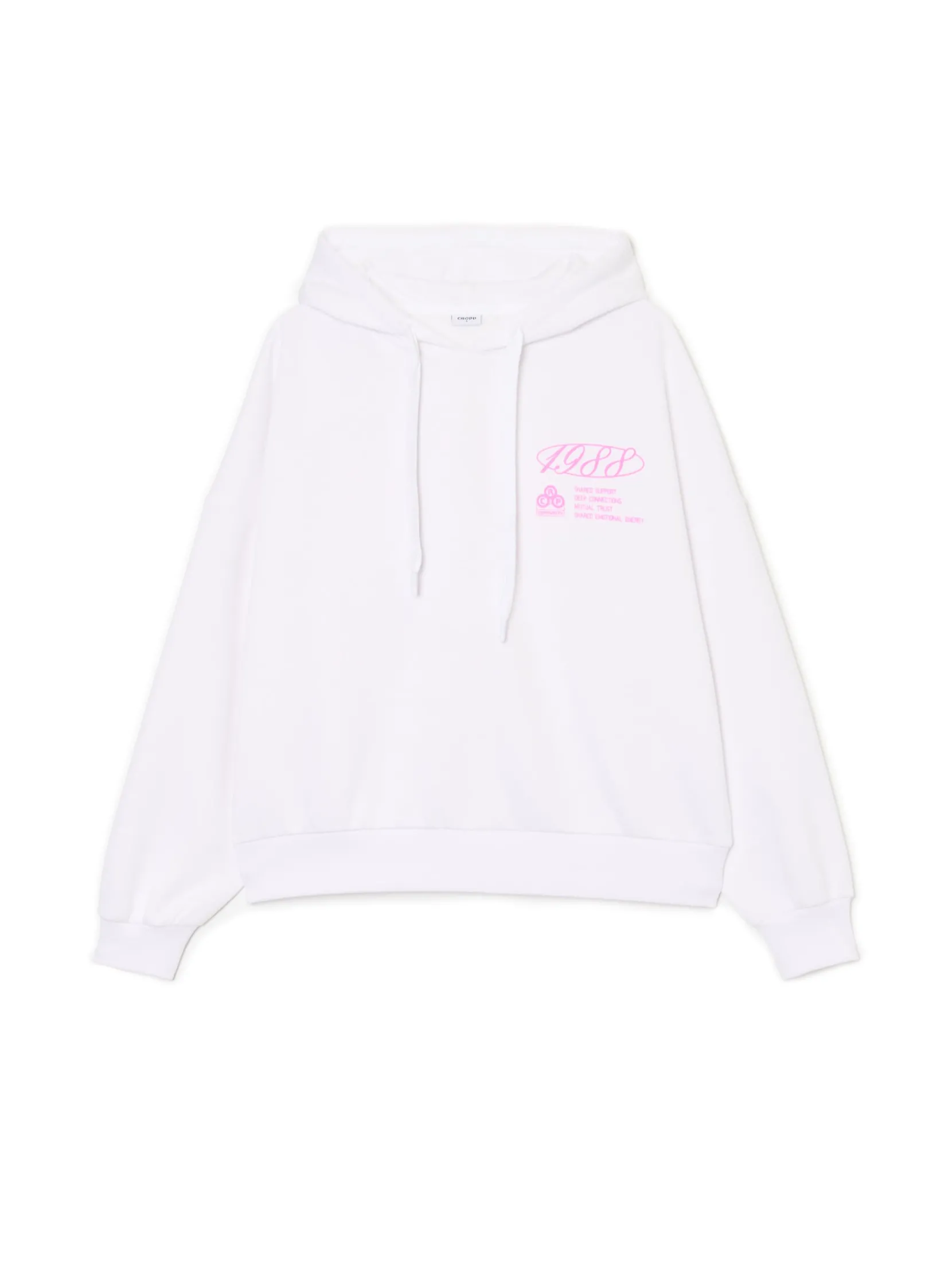 Clearance Biała bluza z napisami Bluzy