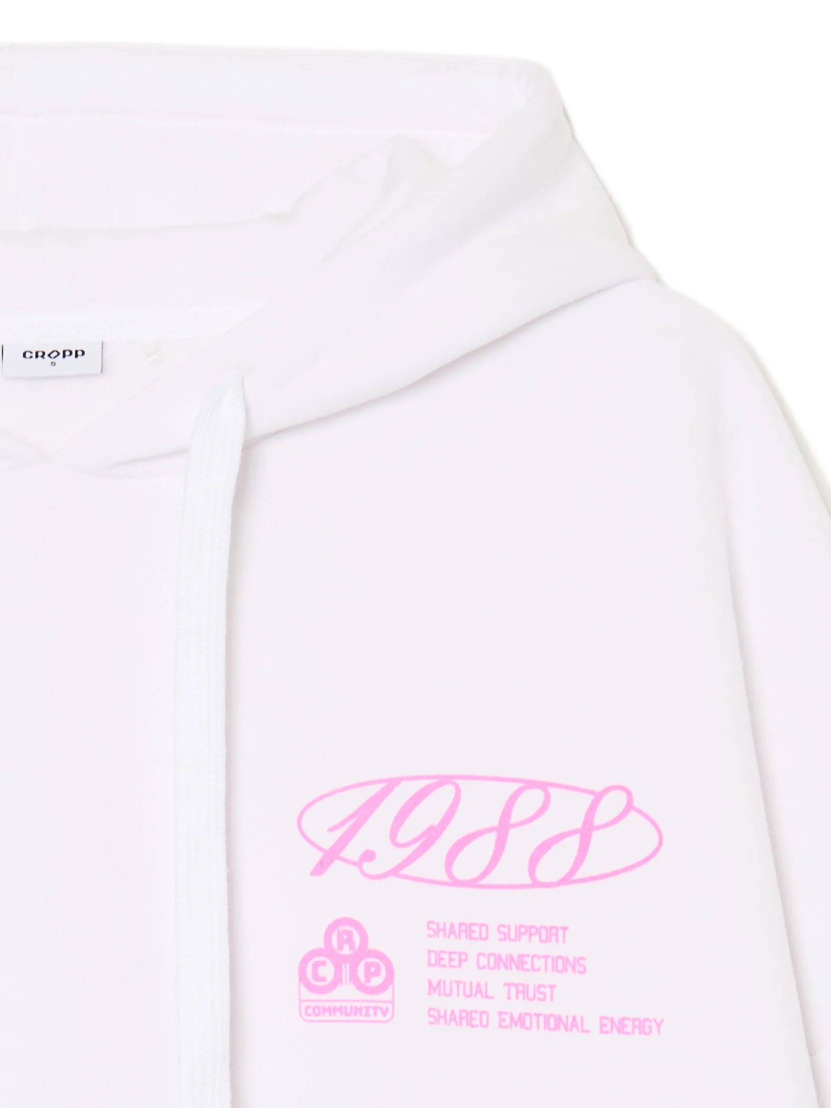 Clearance Biała bluza z napisami Bluzy