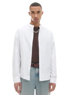 Sale Biała koszula ze stójką Koszule