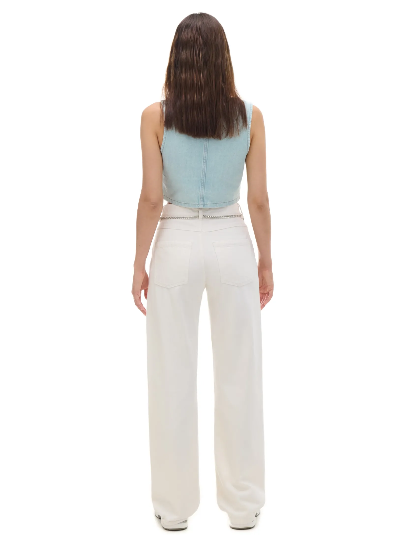 Discount Białe jeansy straight Jeansy
