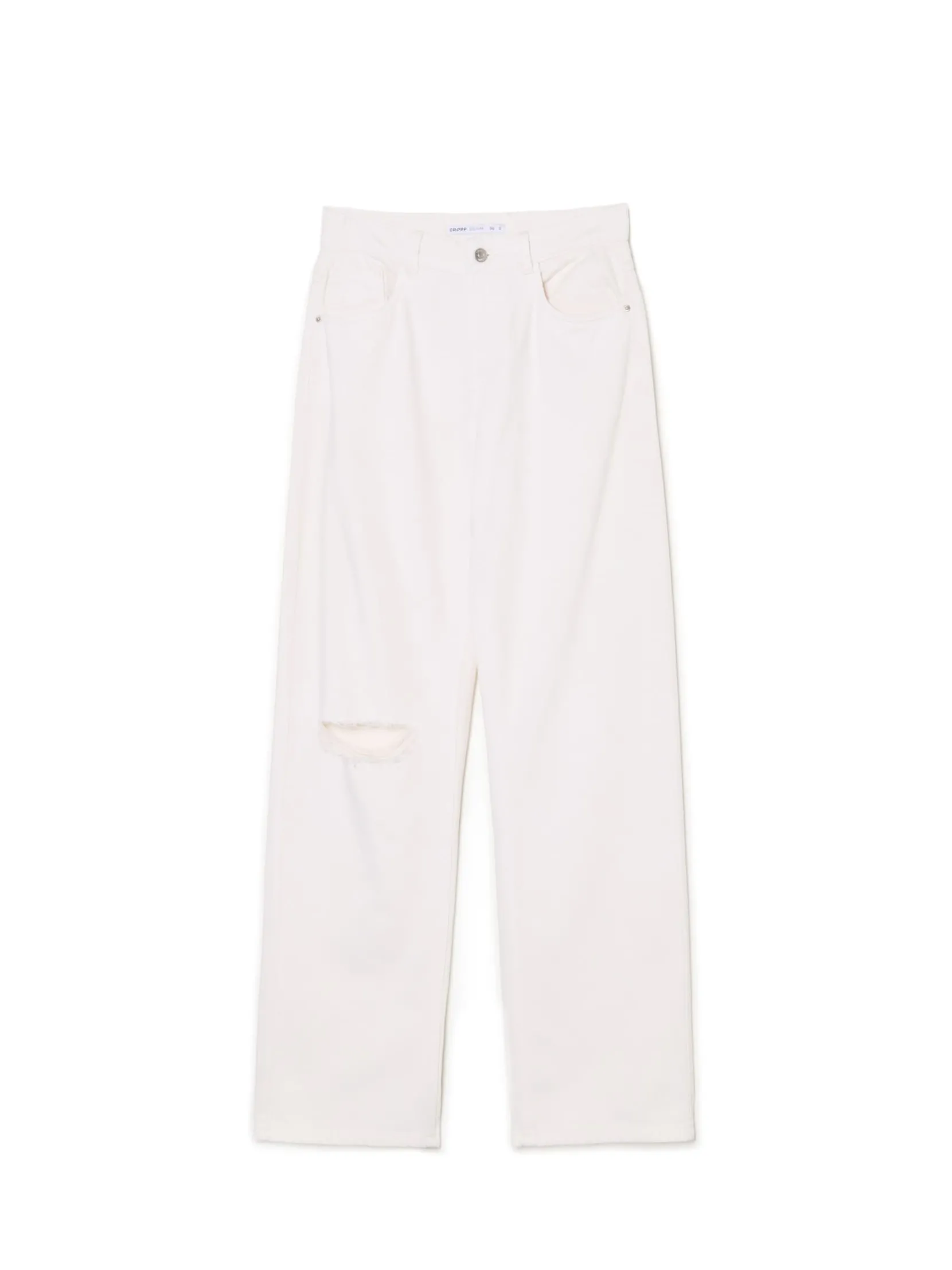 Discount Białe jeansy straight Jeansy