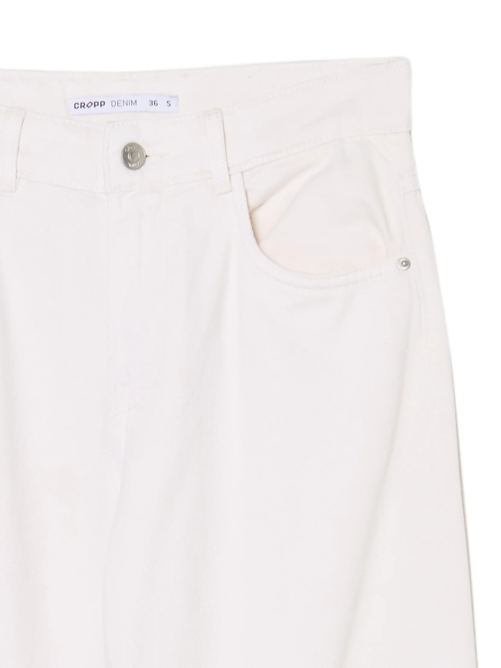 Discount Białe jeansy straight Jeansy