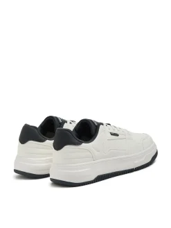 Fashion Białe sneakersy z czarnymi elementami Sneakersy