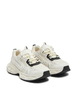 Clearance Białe sneakersy z elementami reflective Sneakersy