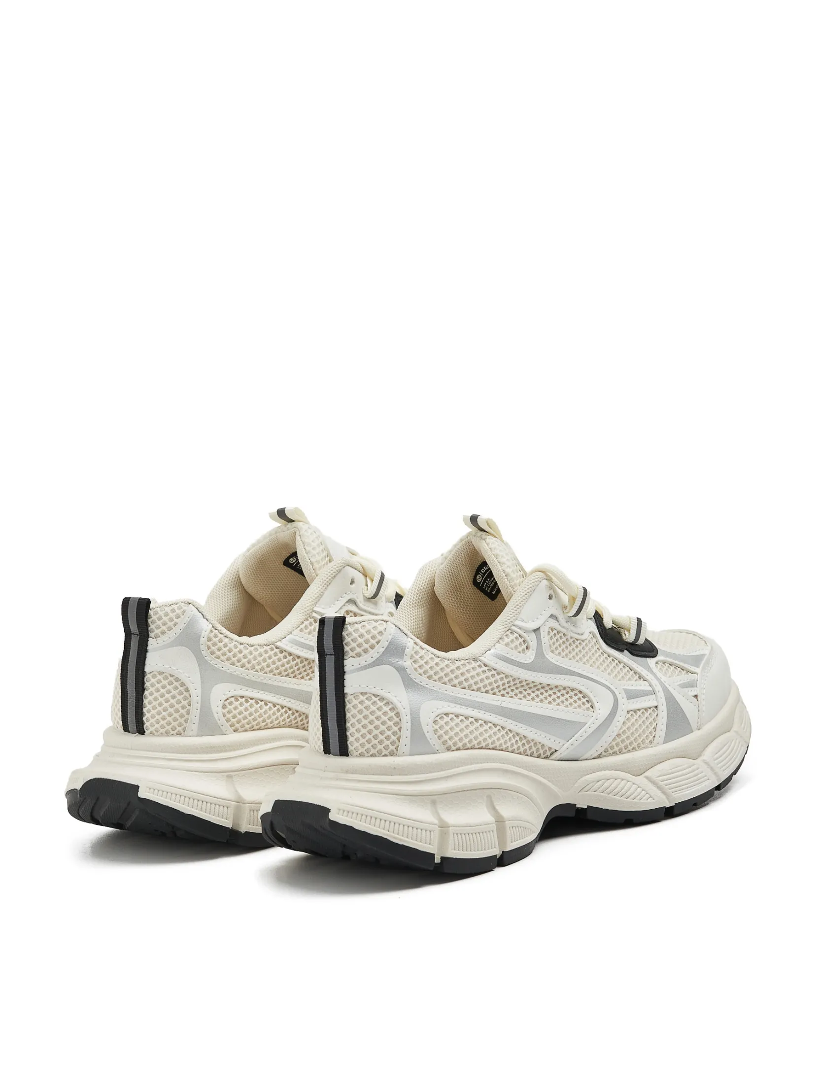 Clearance Białe sneakersy z elementami reflective Sneakersy