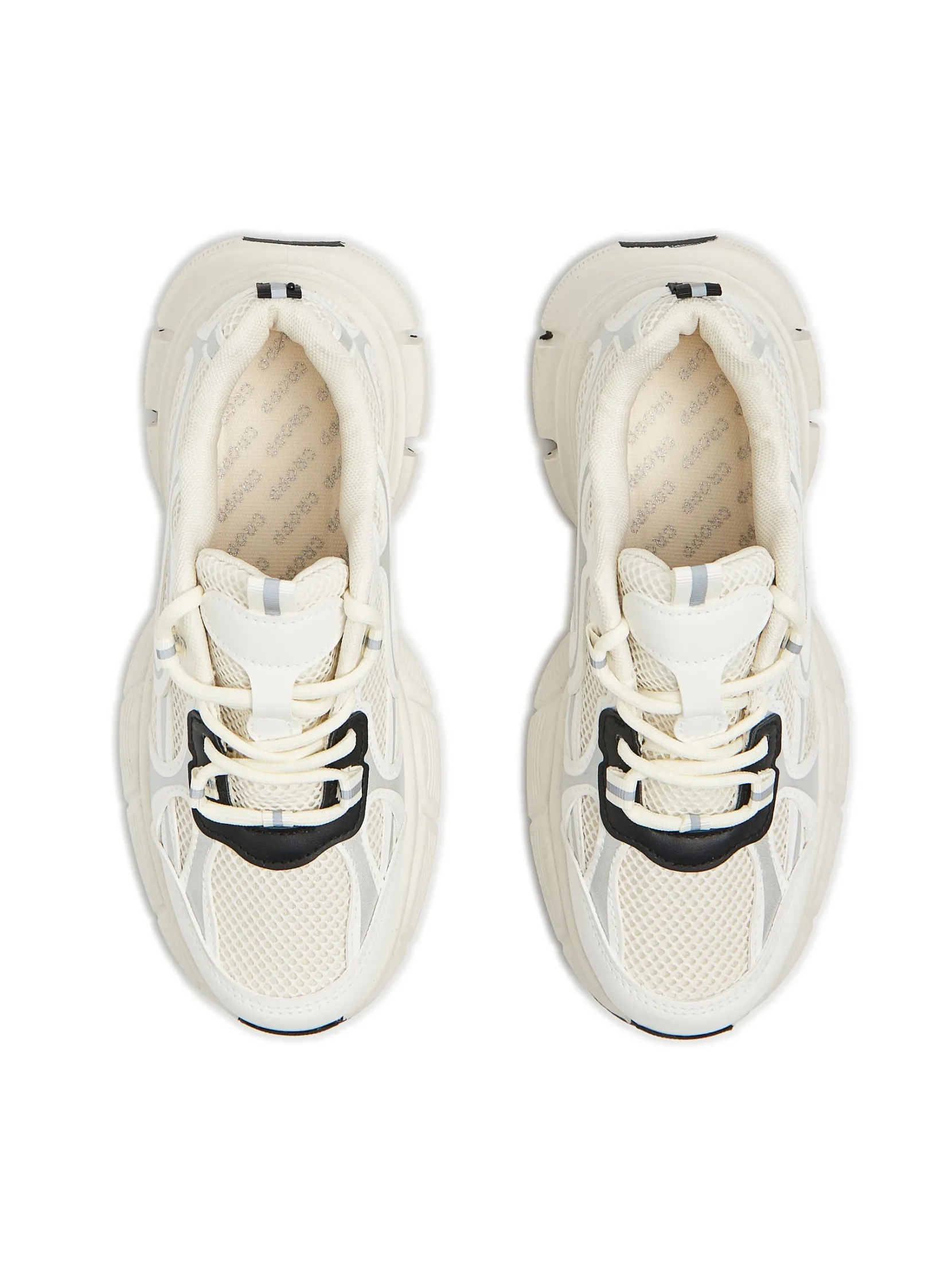 Clearance Białe sneakersy z elementami reflective Sneakersy