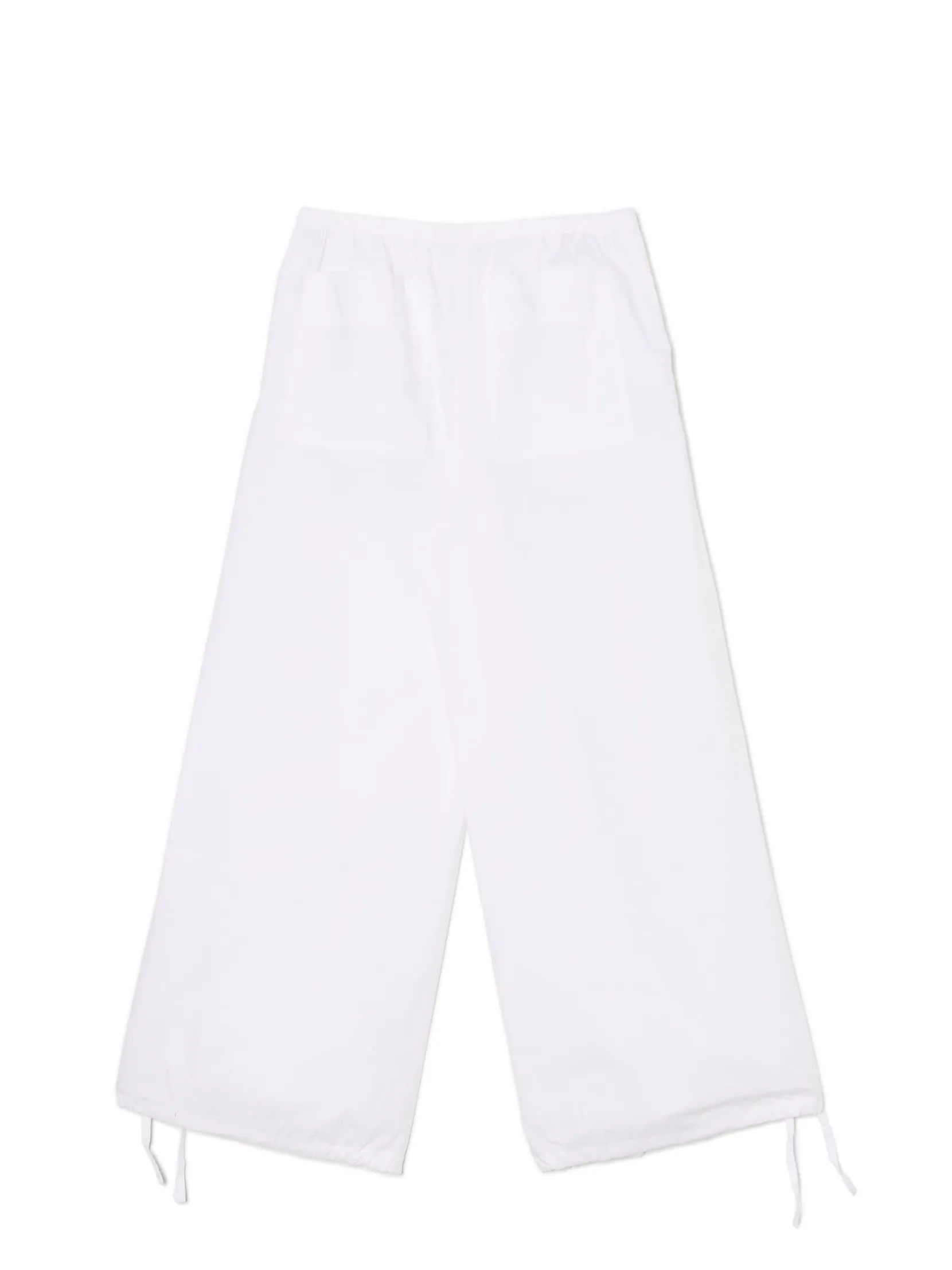 Sale Białe spodnie wide leg Spodnie