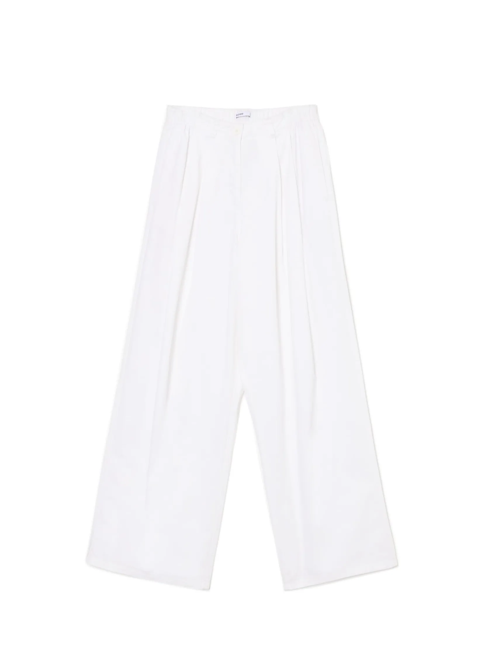 Clearance Białe spodnie wide leg Spodnie