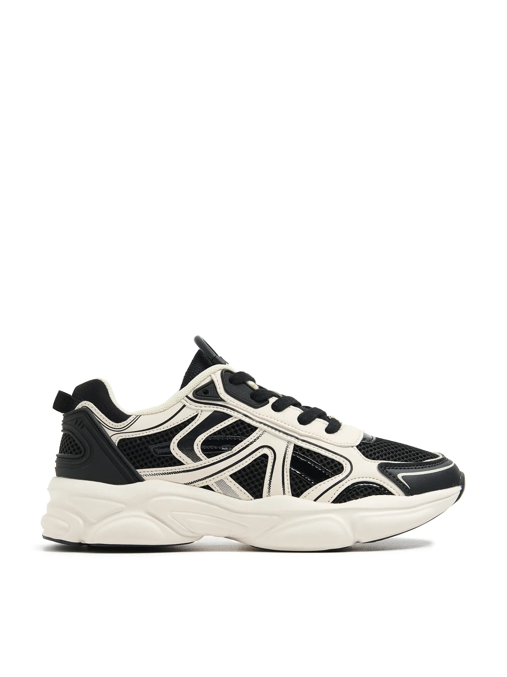 Fashion Biało-czarne sneakersy Sneakersy