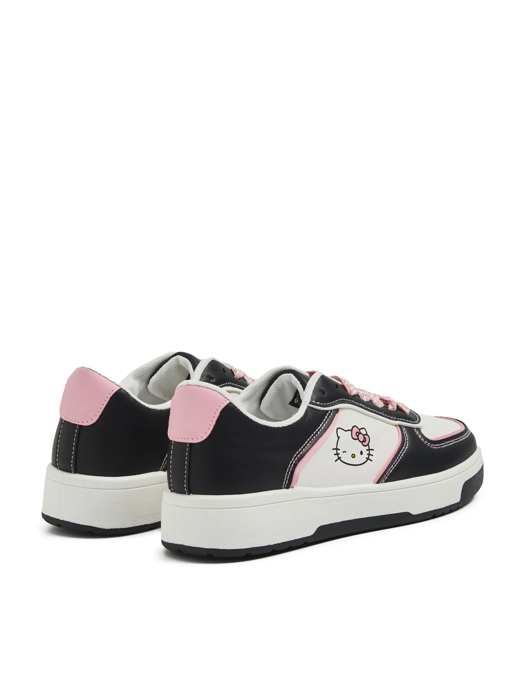 Fashion Biało-czarne sneakersy Hello Kitty Sneakersy