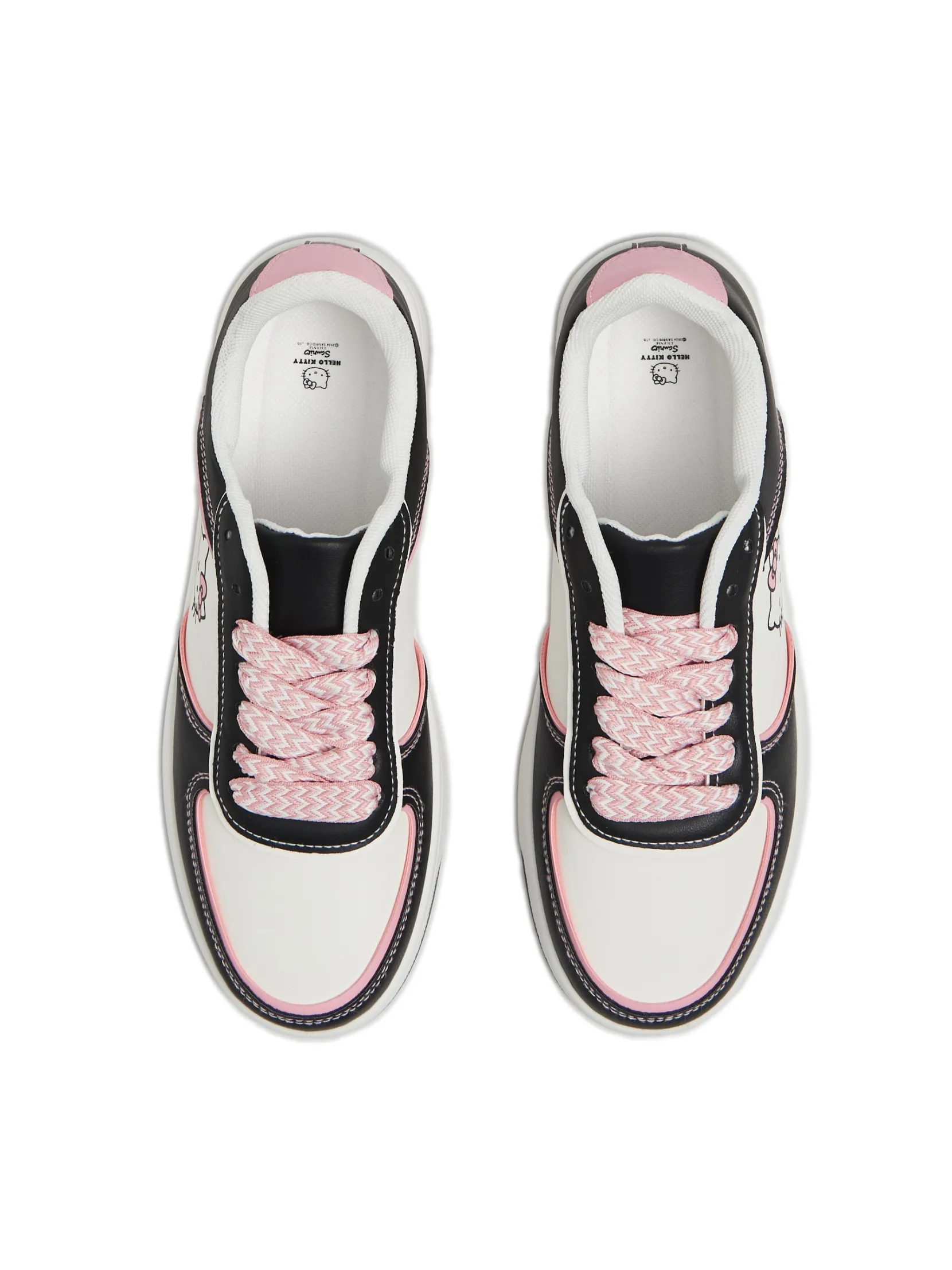 Fashion Biało-czarne sneakersy Hello Kitty Sneakersy