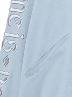Clearance Błękitna bluza z kapturem i naszywkami Bluzy