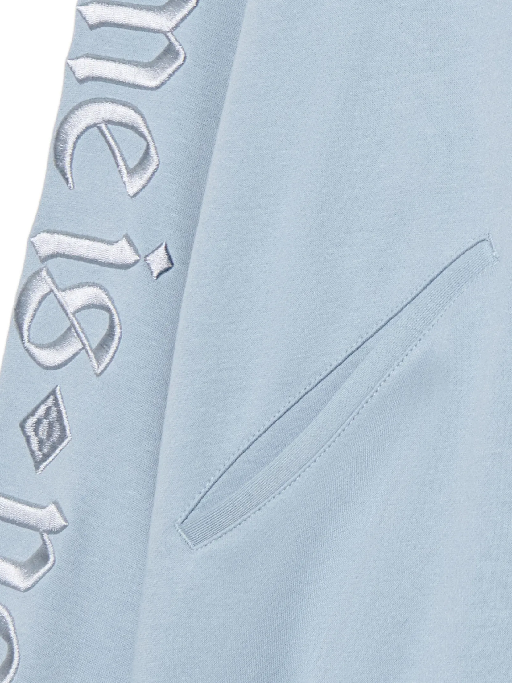 Clearance Błękitna bluza z kapturem i naszywkami Bluzy