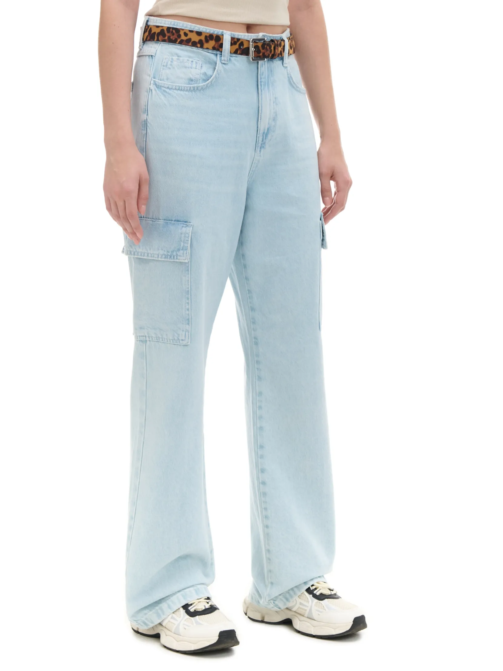 Outlet Błękitne jeansy baggy Jeansy
