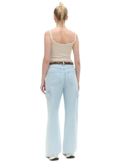 Outlet Błękitne jeansy baggy Jeansy